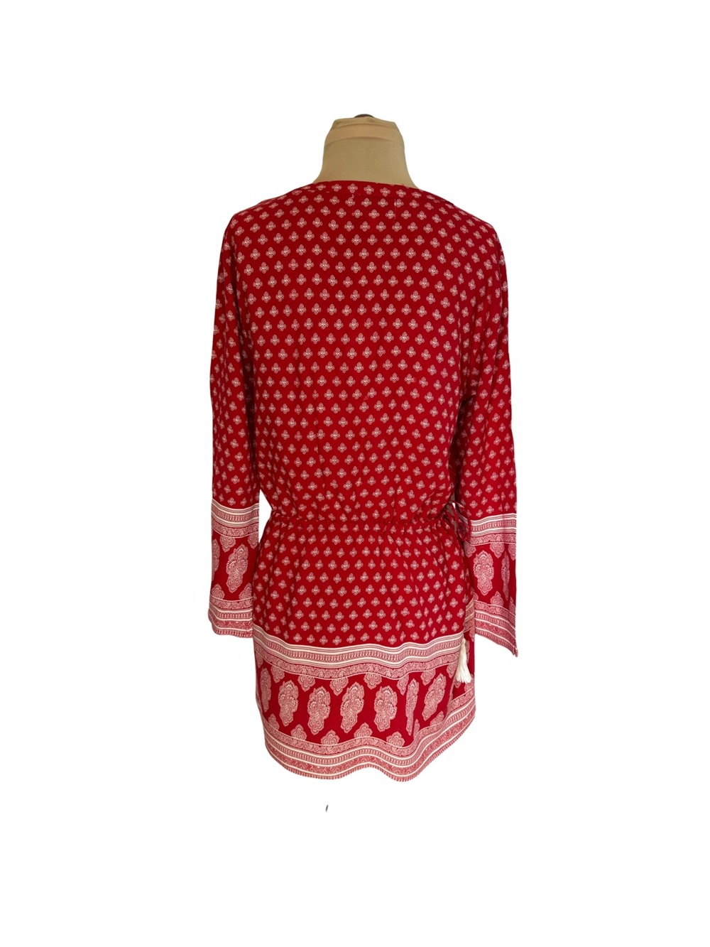 Americana Red Swim Coverup with Tassels Romeo & Juliet Couture - Size L - Picture 4 of 5